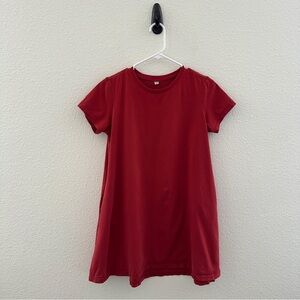 Uniqlo Coral Short Sleeve Dress with pockets Minimalist Normcore Small